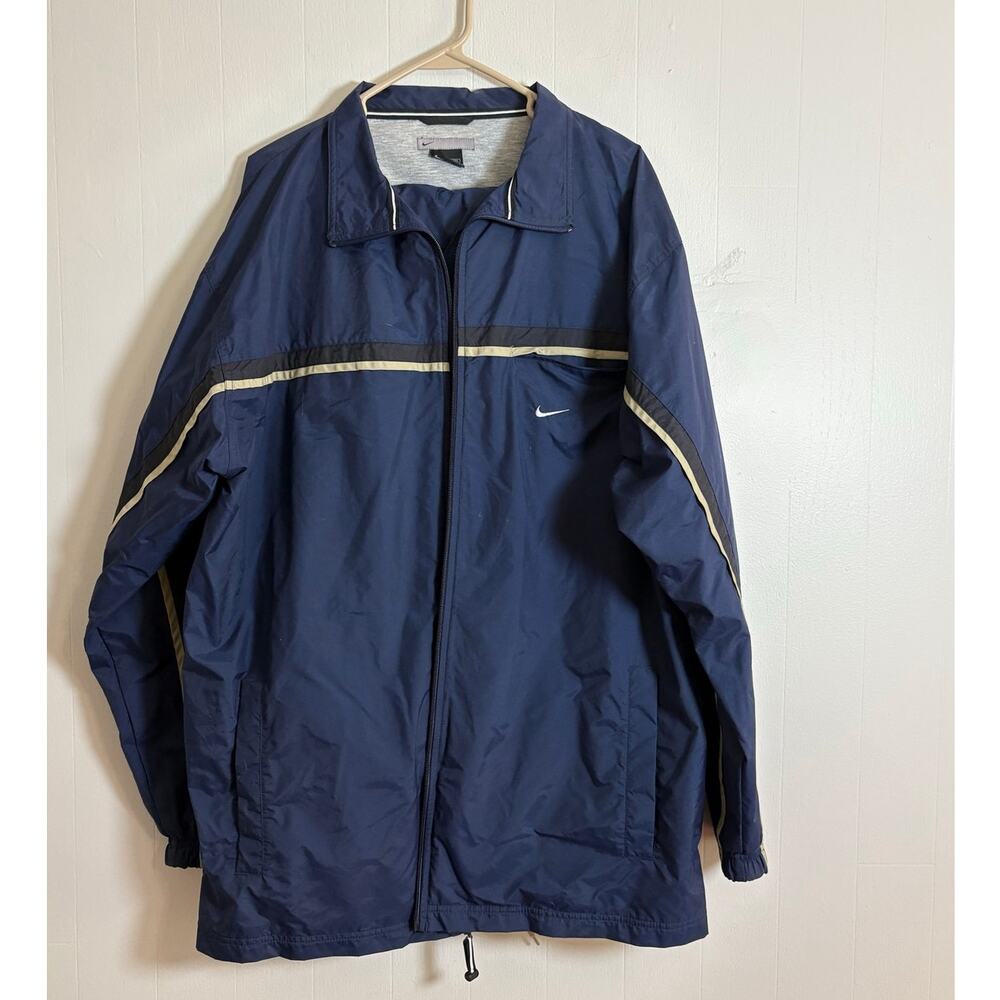 Nike Men's Vintage Y2K Navy Full-Zip XXL Windbreaker Jacket XL Pants Set EUC